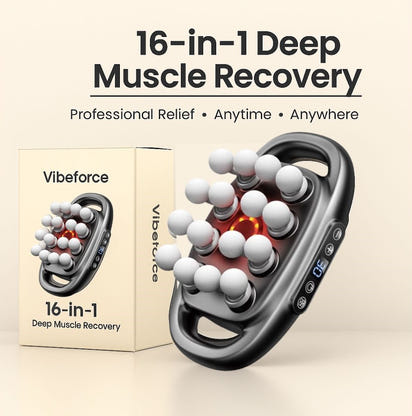 VibeForce 16 head Red Light Deep Tissue Massage Gun