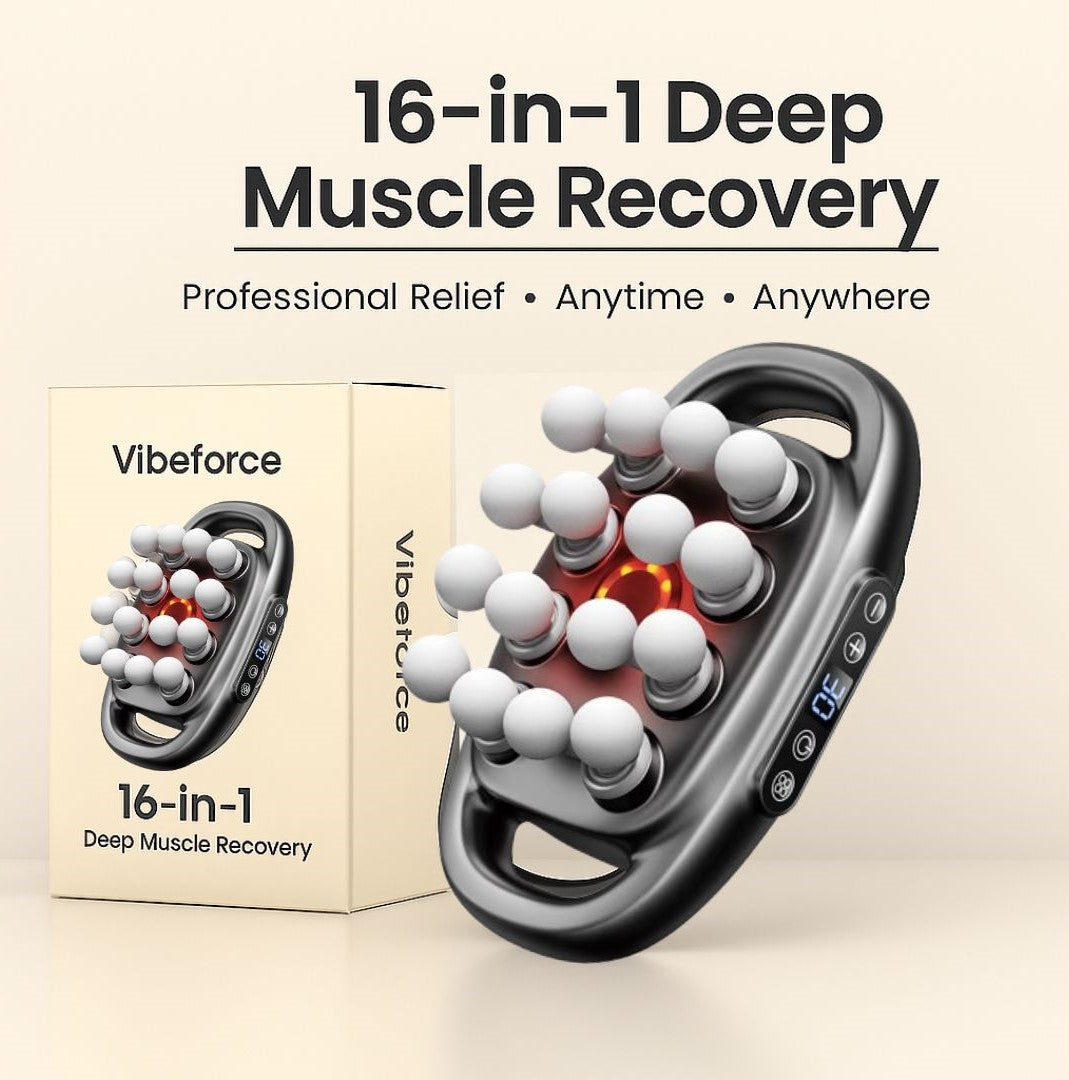 VibeForce 16 head Red Light Deep Tissue Massage Gun